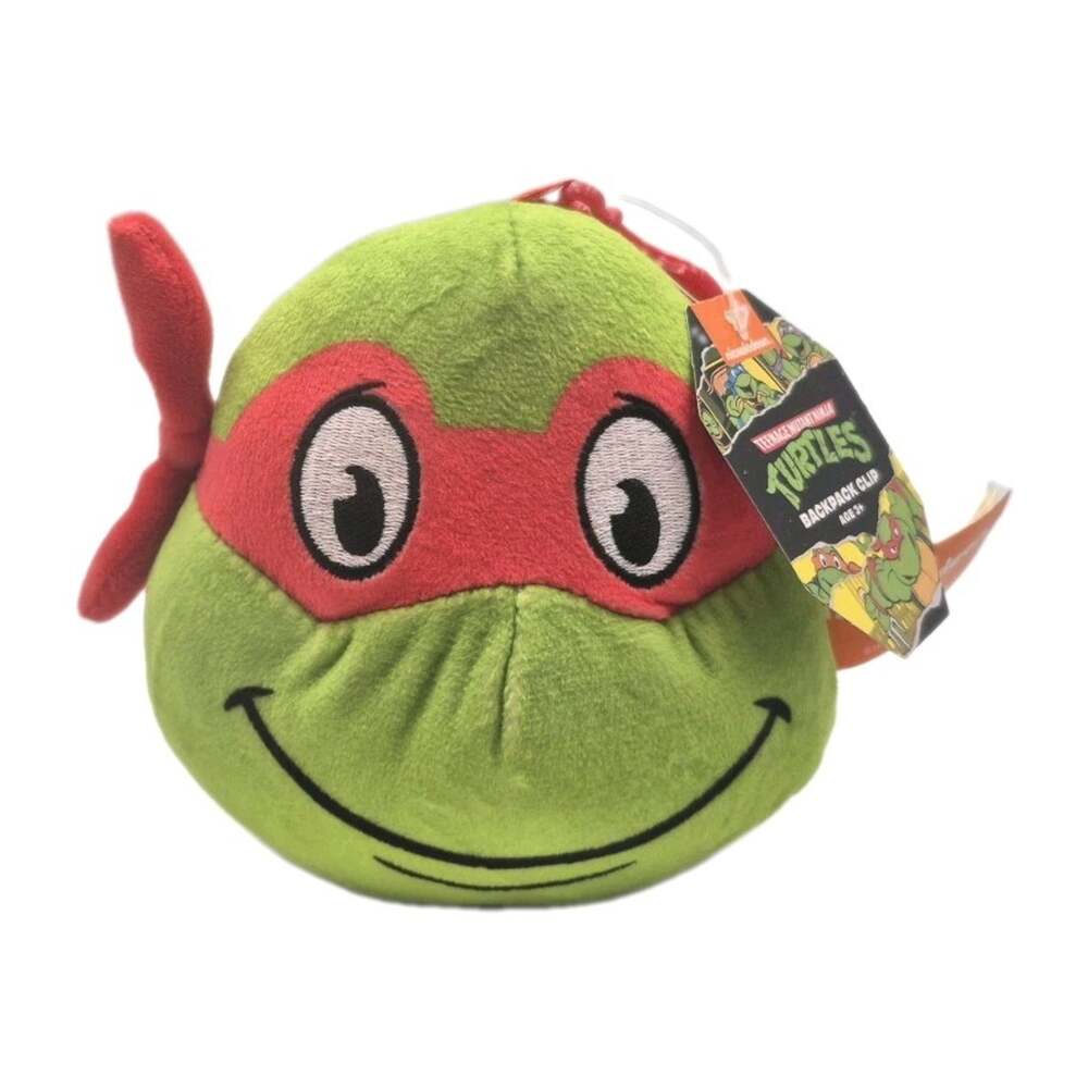 Nickelodeon DanDee RAPHAEL Teenage Mutant Ninja Turtles Plush Backpack Clip 5"